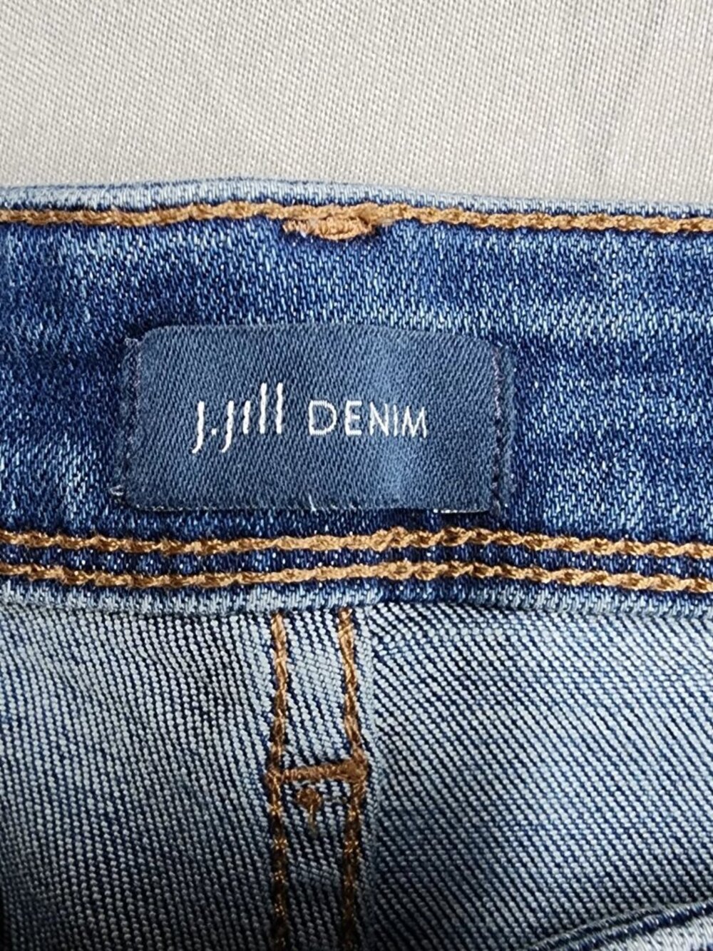 J. Jill Authentic Fit Slim Ankle Jeans Womens 14T Blue Stretch Mid Rise Denim - Picture 6 of 10